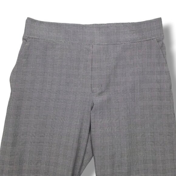 Athleta‎ Brooklyn Mid Rise Ankle Pant Womens 8 Gray Plaid Travel UPF 50 - Picture 2 of 10